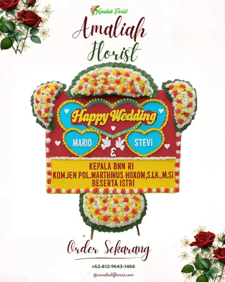 Papan Bunga Pernikahan Majau